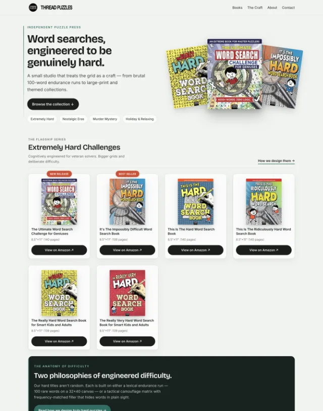 Thread Puzzles website screenshot