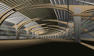 Massing Perspective Inside Main Terminal